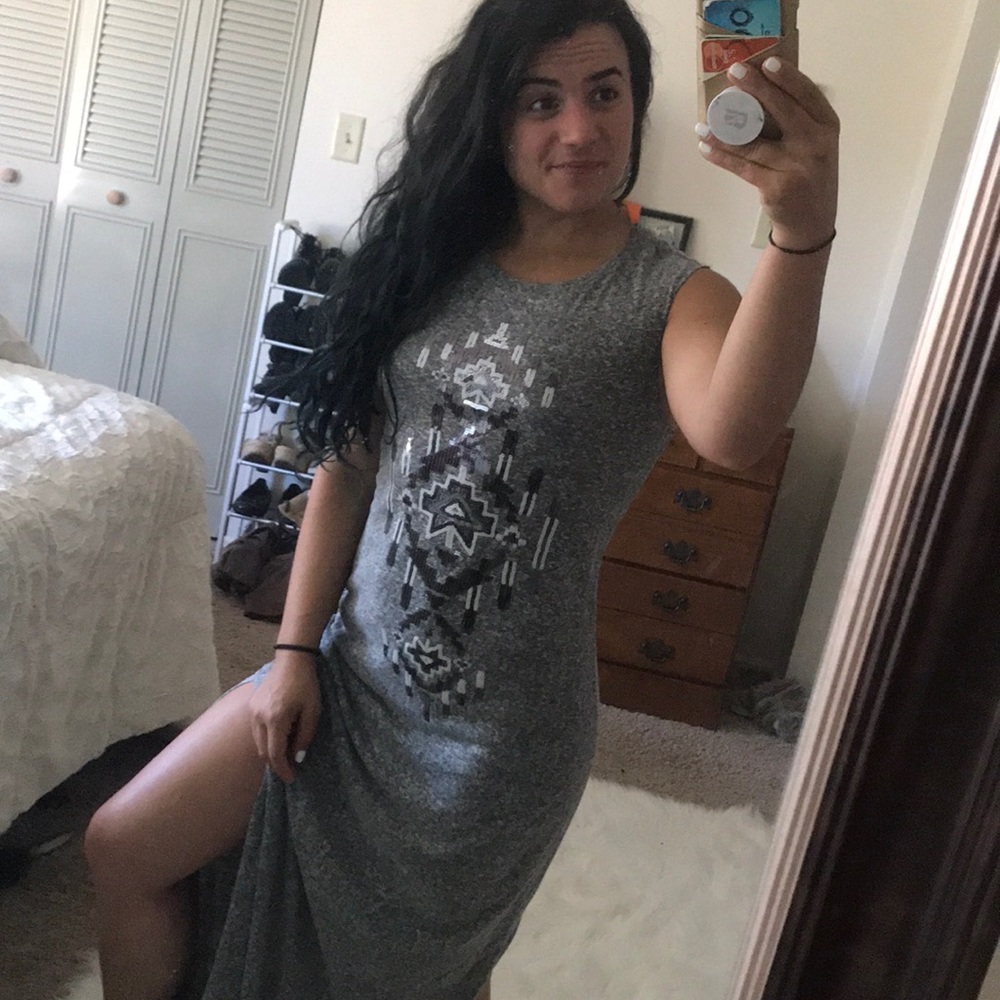 Tribal print Maxi dress with slits on both sides